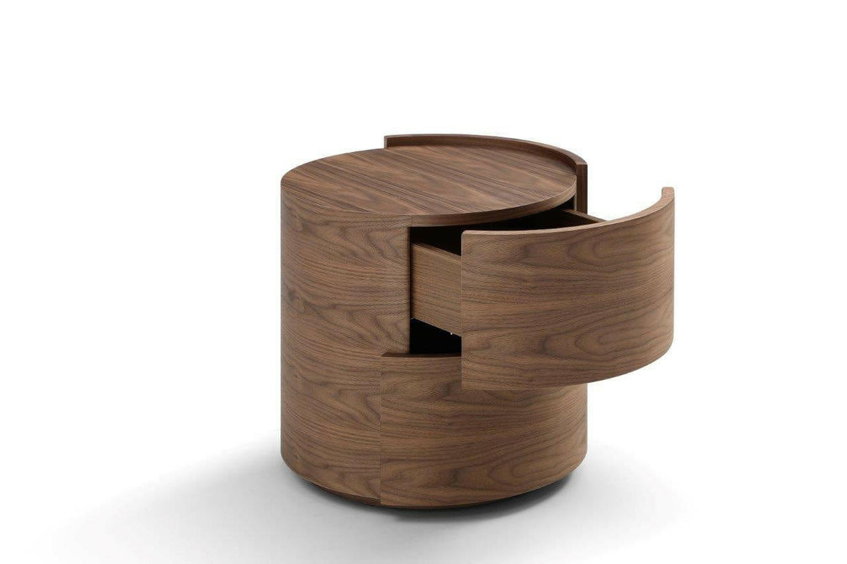 Dexter Bedside Table - Walnut - Pair.