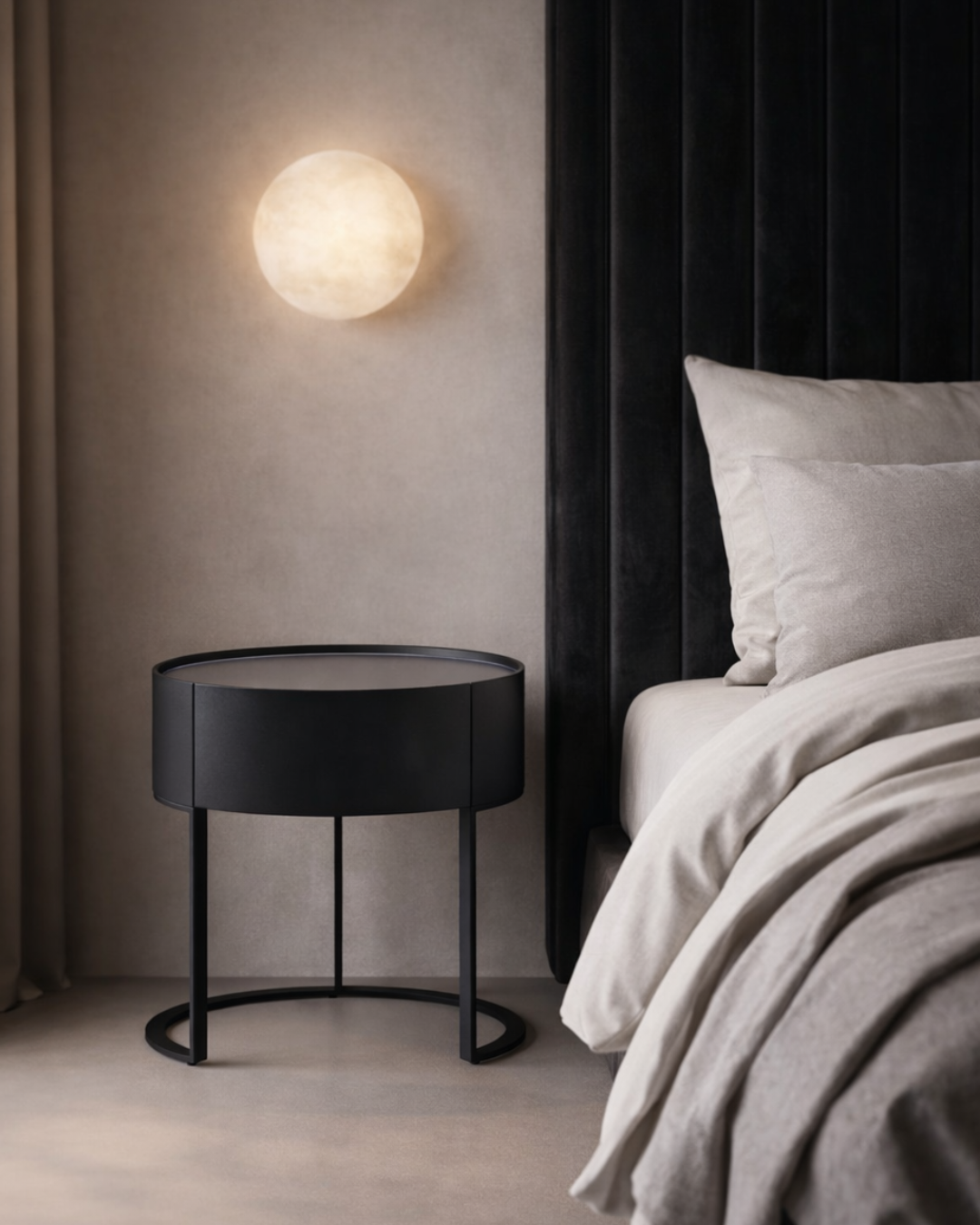 Tommy Franks Sleeping Verge Bedside Table - Grey Wash Oak (SET OF 2) House of Isabella UK