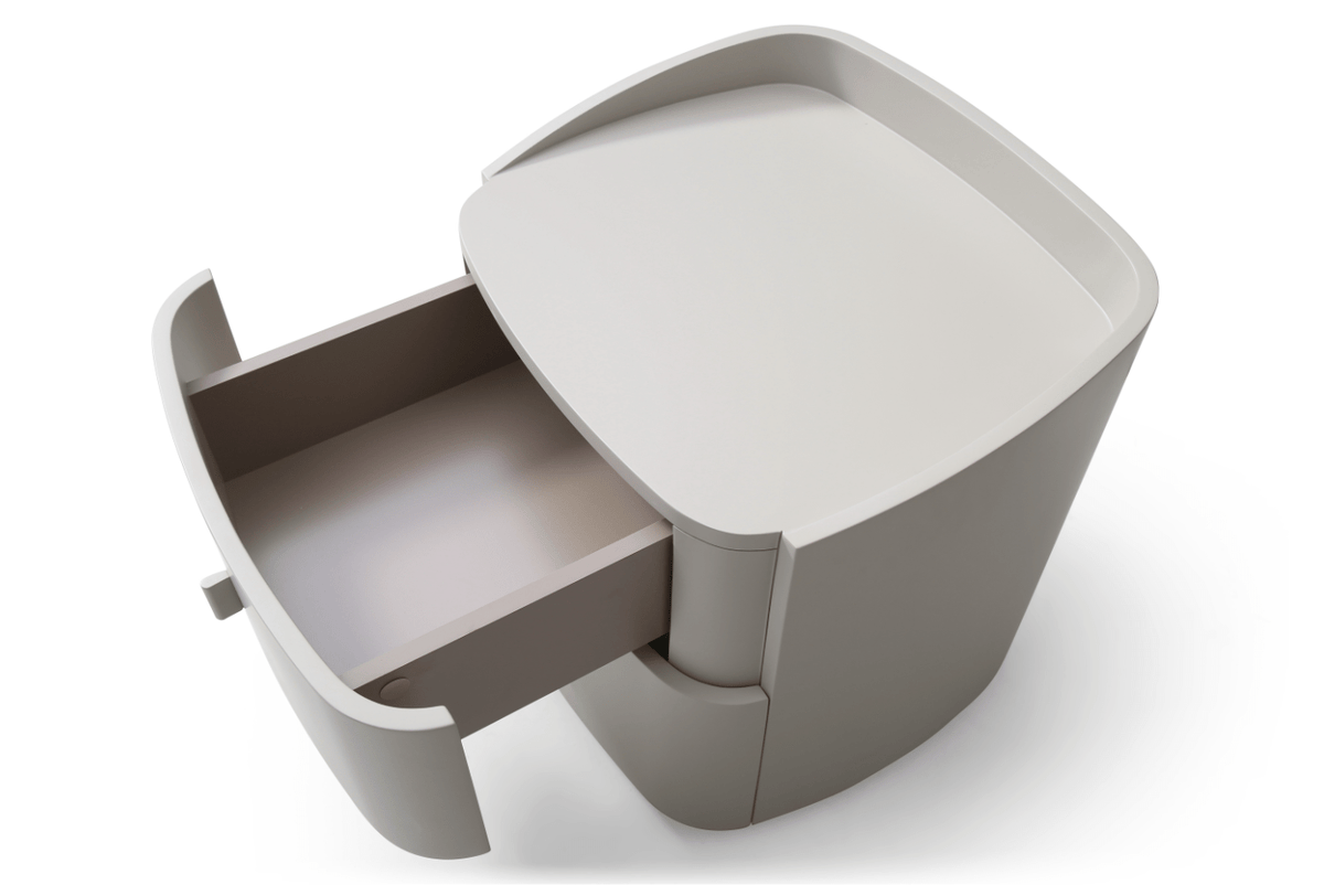 Vertu Bedside Table - Matte Beige.