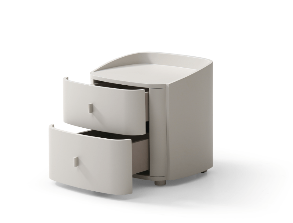 Vertu Bedside Table - Matte Beige.