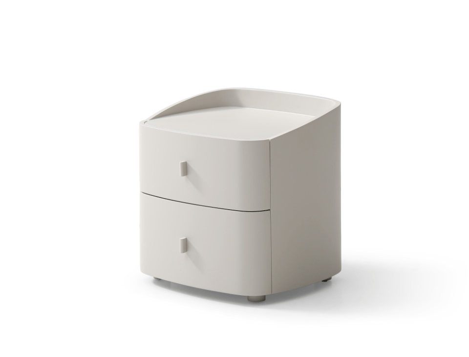 Vertu Bedside Table - Matte Beige.