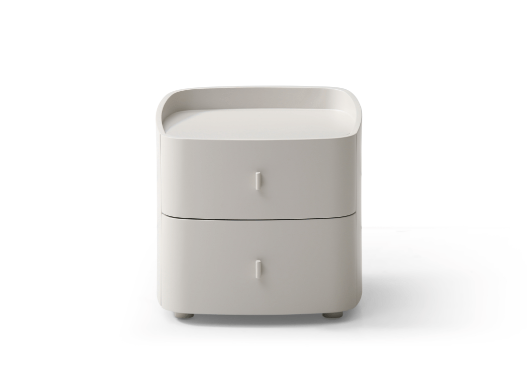 Vertu Bedside Table - Matte Beige.
