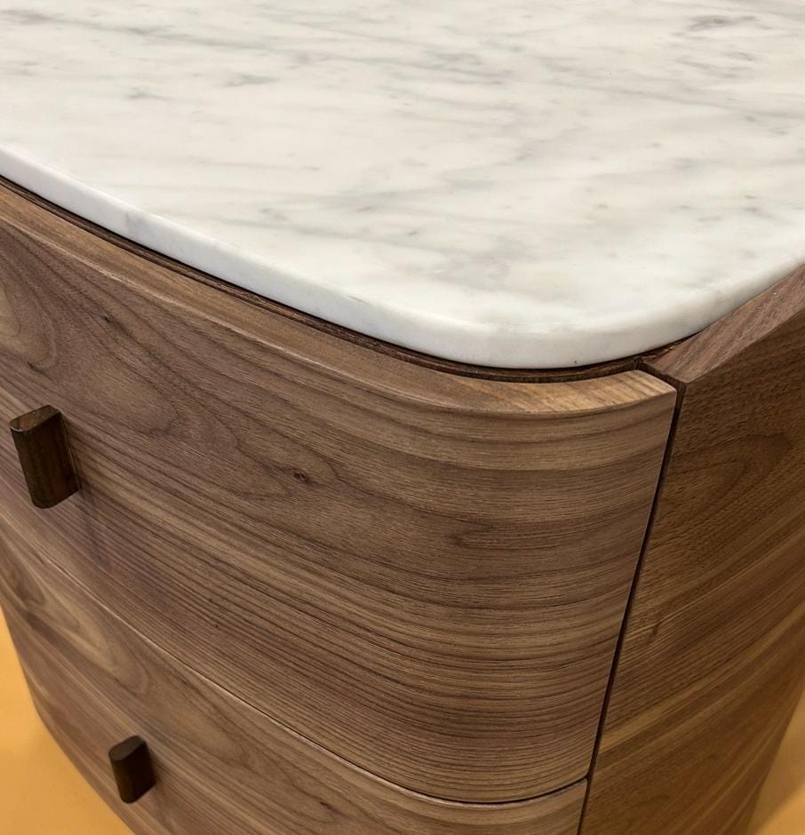 Vertu Bedside Table - Walnut.