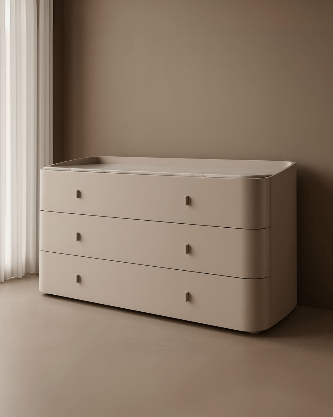 Tommy Franks Sleeping Vertu Dresser - Matte Beige House of Isabella UK