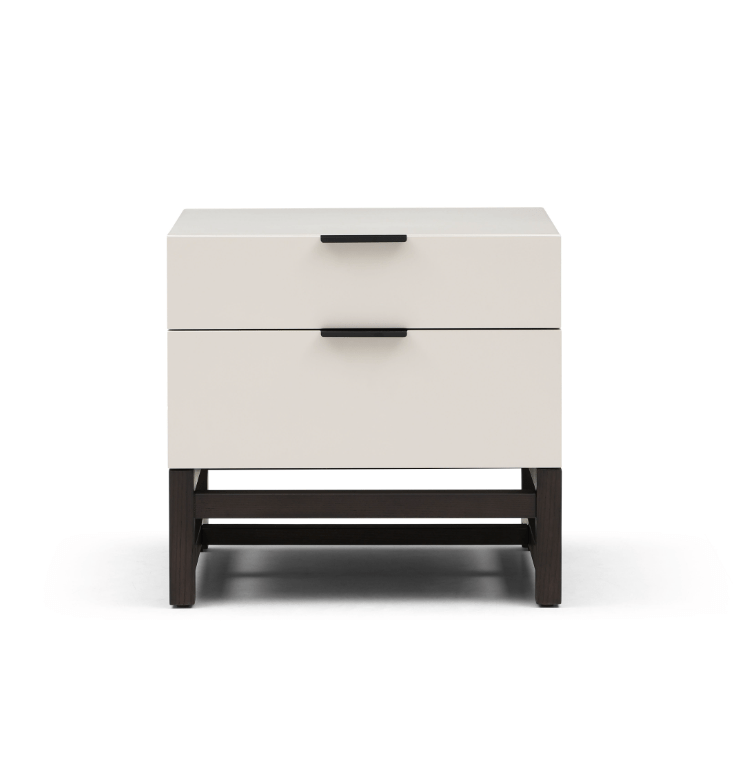 Webb Bedside Table - Matte Beige.