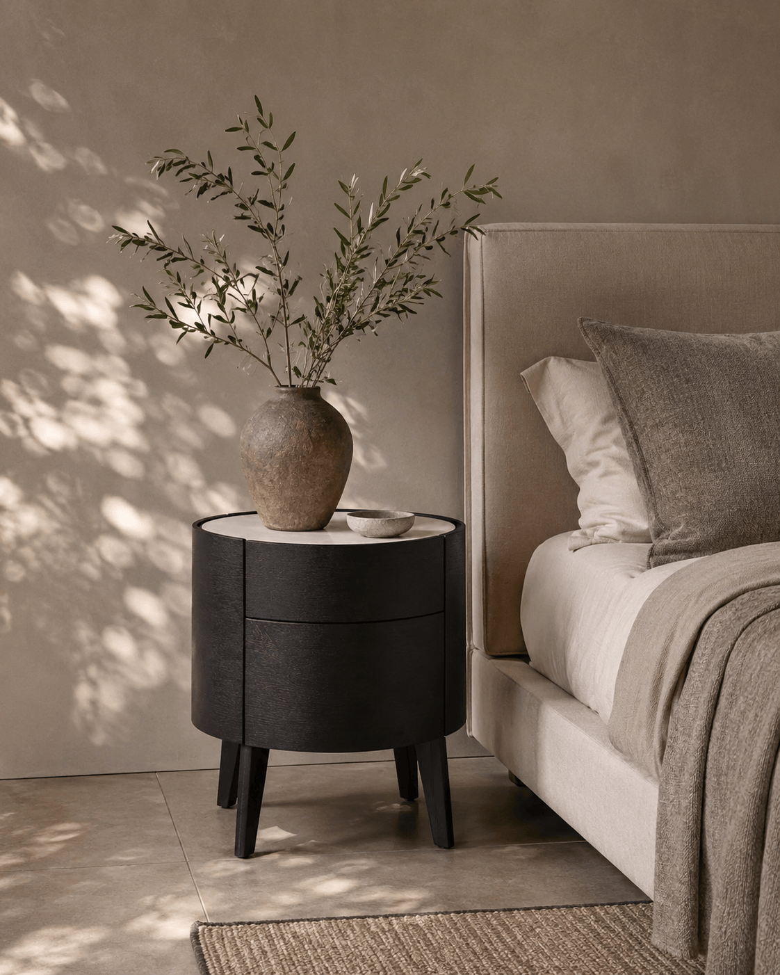 Tommy Franks Sleeping Weston Bedside Table - Black House of Isabella UK