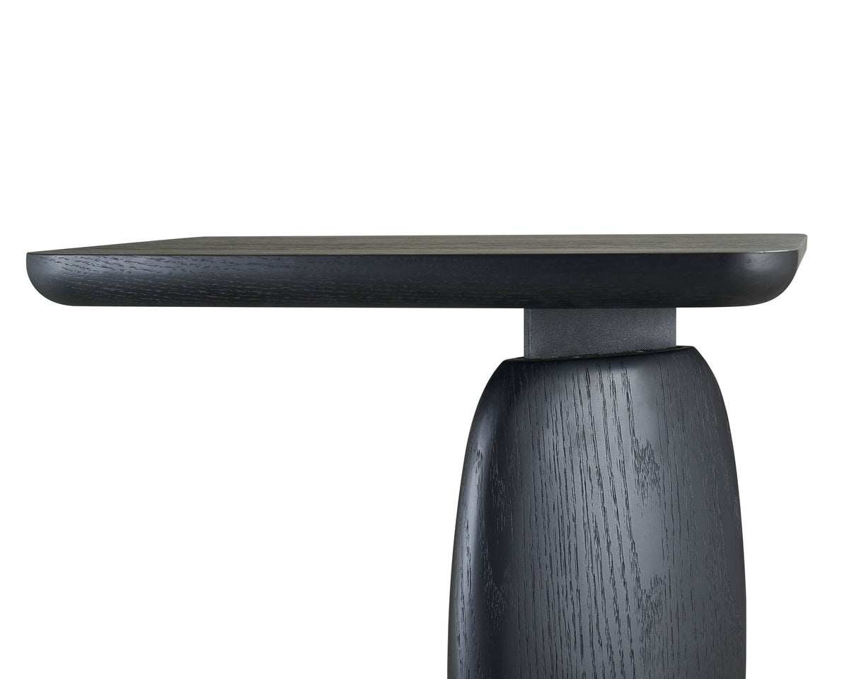 Tommy Franks Underline Side Table - Black Oak House of Isabella UK