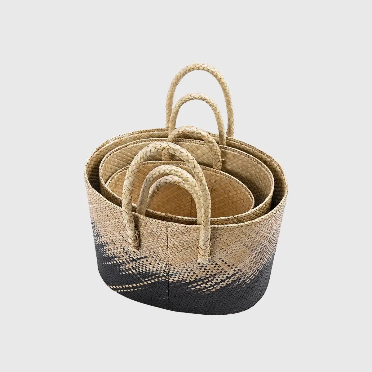 Pandanus Natural Set of 3 baskets
