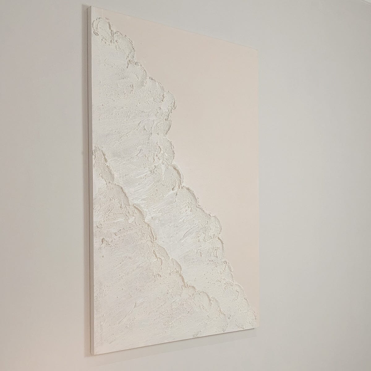 Toulouse Neutral Beach Waves Textured Canvas Wall Art