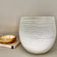 Tranquillity Medium Neutral Round Textured Planter