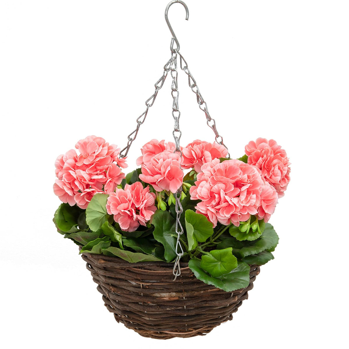 HB Geranium Pink Hanging Basket 25cm.