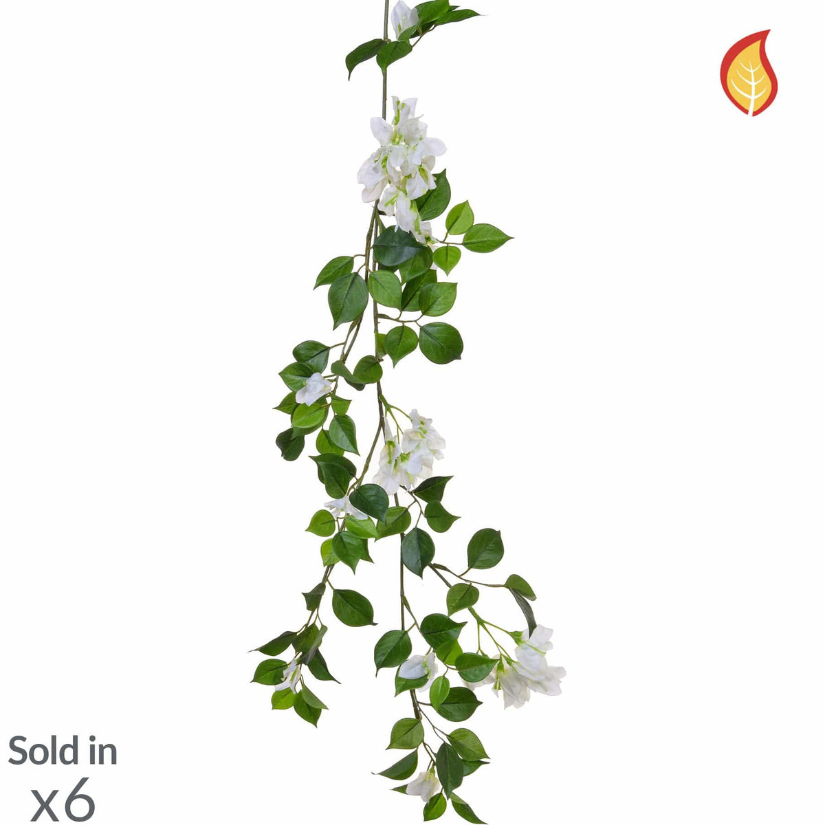 I & T Bouganvillia Spray White/Yellow 112cm FR-S1.