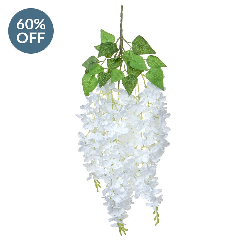 I & T Hydrangea Blossom White 68cm.