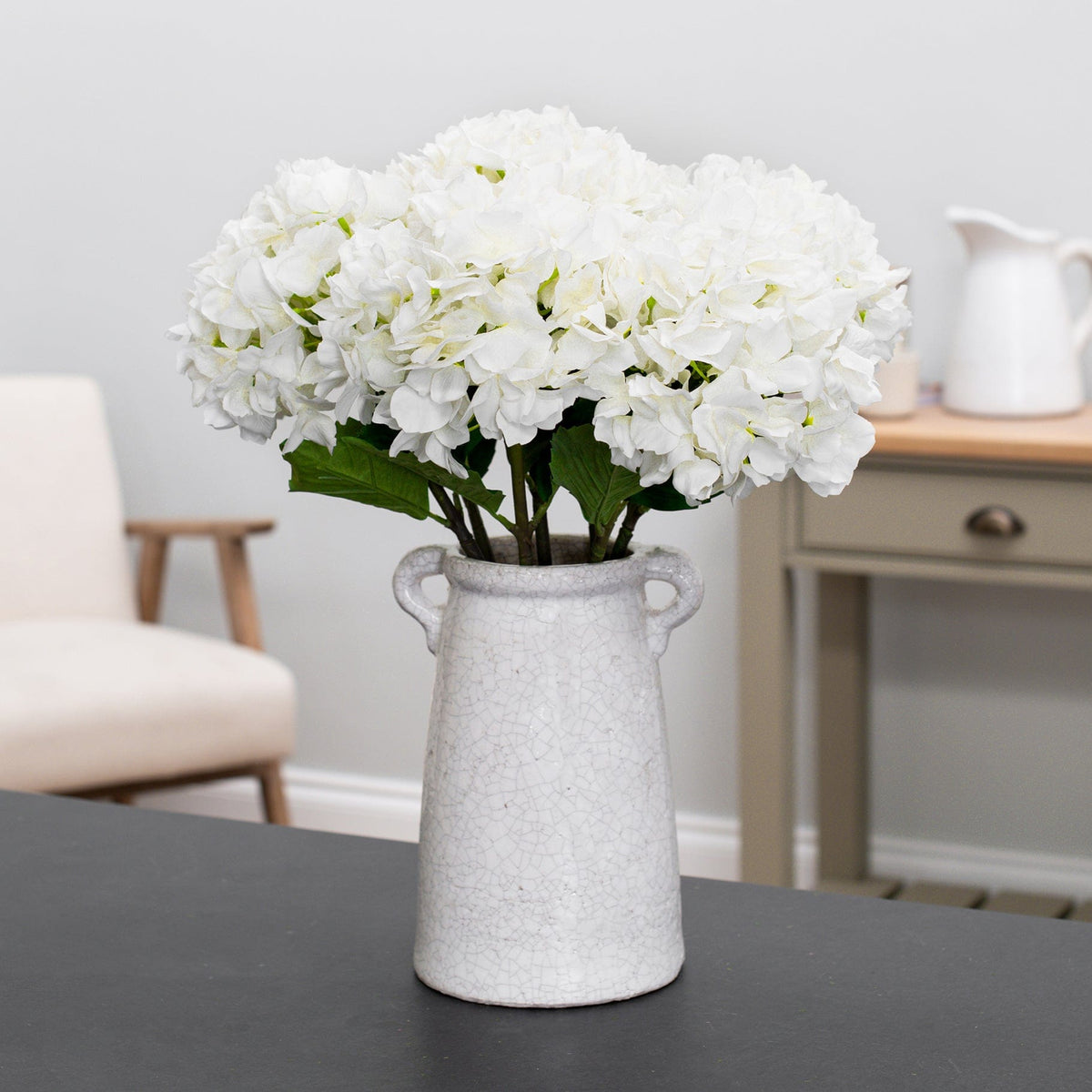 SF Hydrangea White GB 47cm.