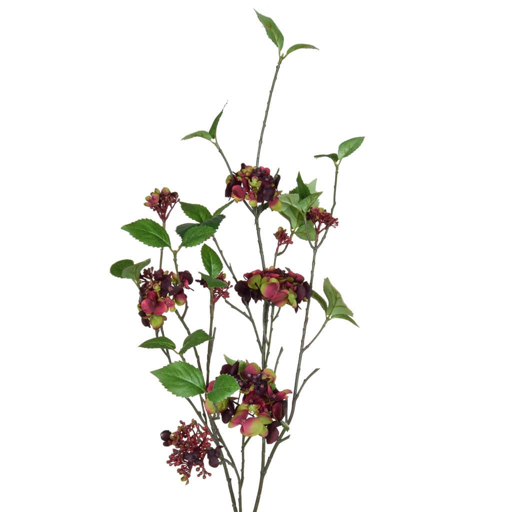 SF Mini Hydrangea Spray R/GR GB 99cm.