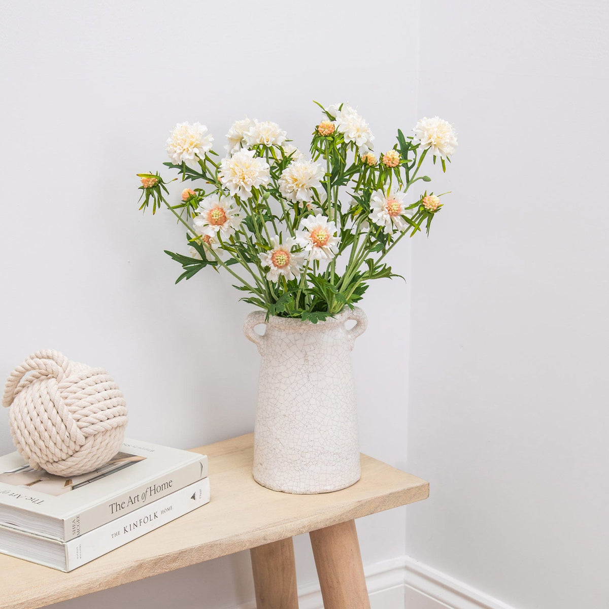 SF Scabiosa Spray White 72cm.