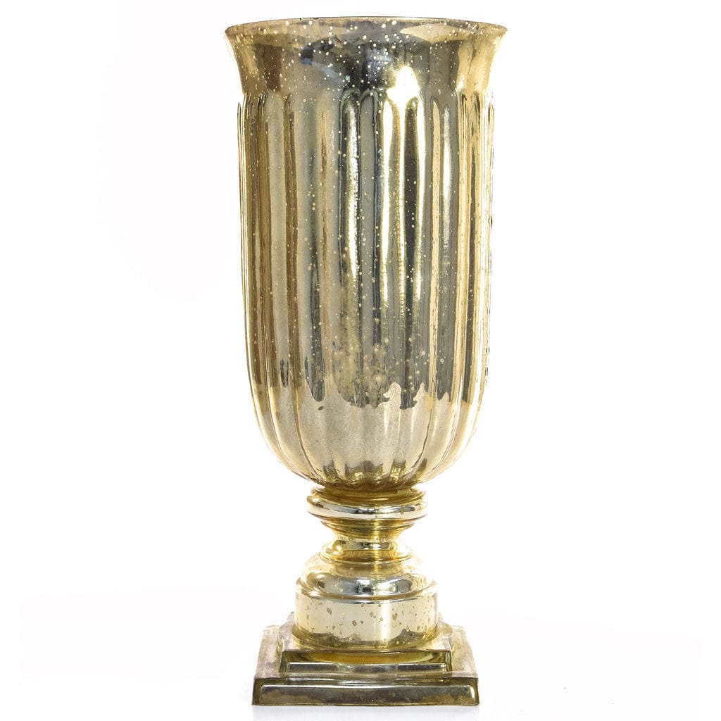 V-Pot Beadnel Glass Gld Urn 48cm.