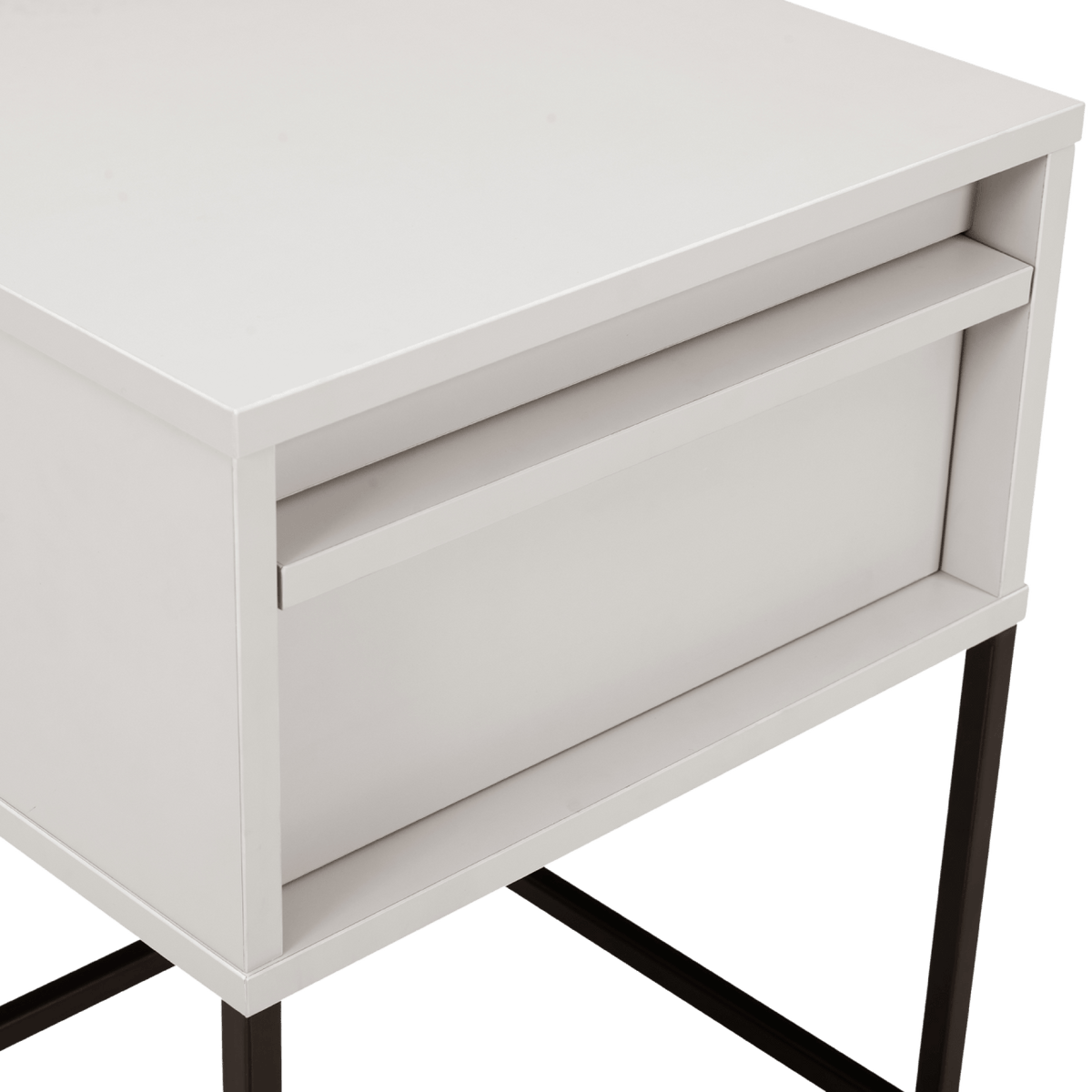 Twenty10 Designs Living Albion Bedside Table in Stone / 400 x 350 x 500 mm Albion Bedside House of Isabella UK