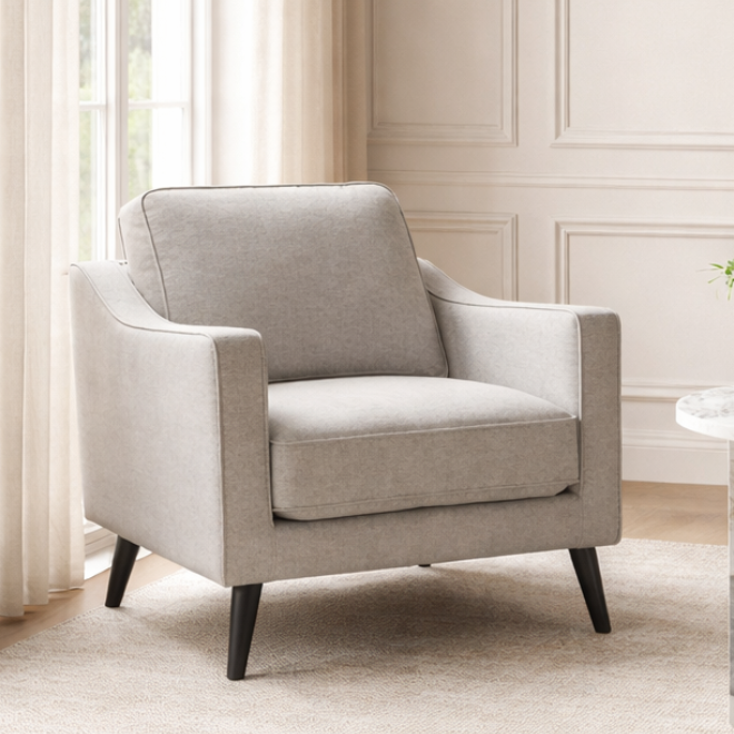 Twenty10 Designs Living Daffy Armchair - Mink Velvet House of Isabella UK