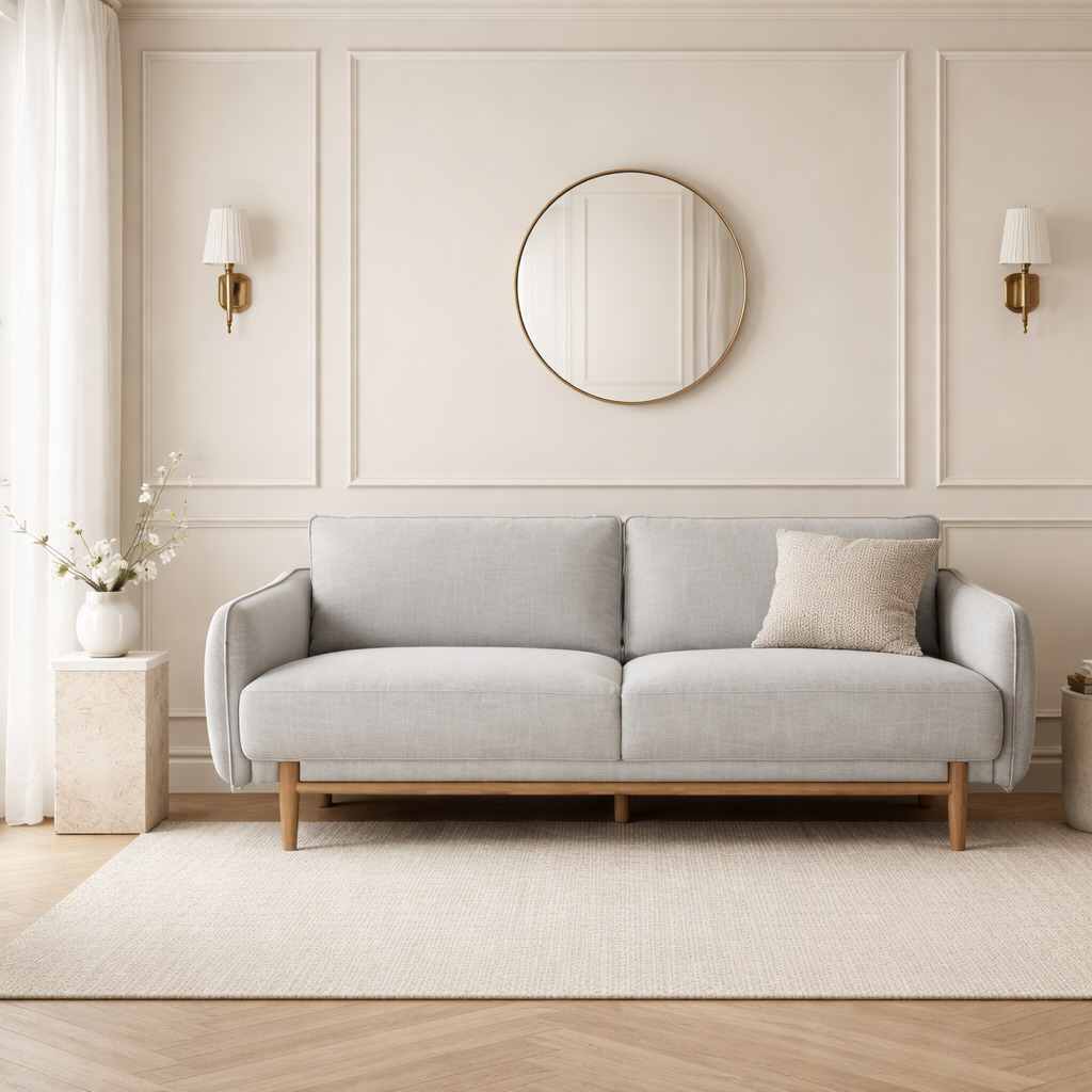 Twenty10 Designs Living Louie 3 Seat Sofa - Grey Linen House of Isabella UK