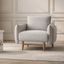 Twenty10 Designs Living Louie Armchair - Grey Linen House of Isabella UK