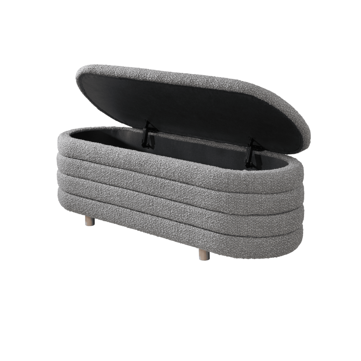 Twenty10 Designs Living Ripple Storage Oval Ottoman House of Isabella UK