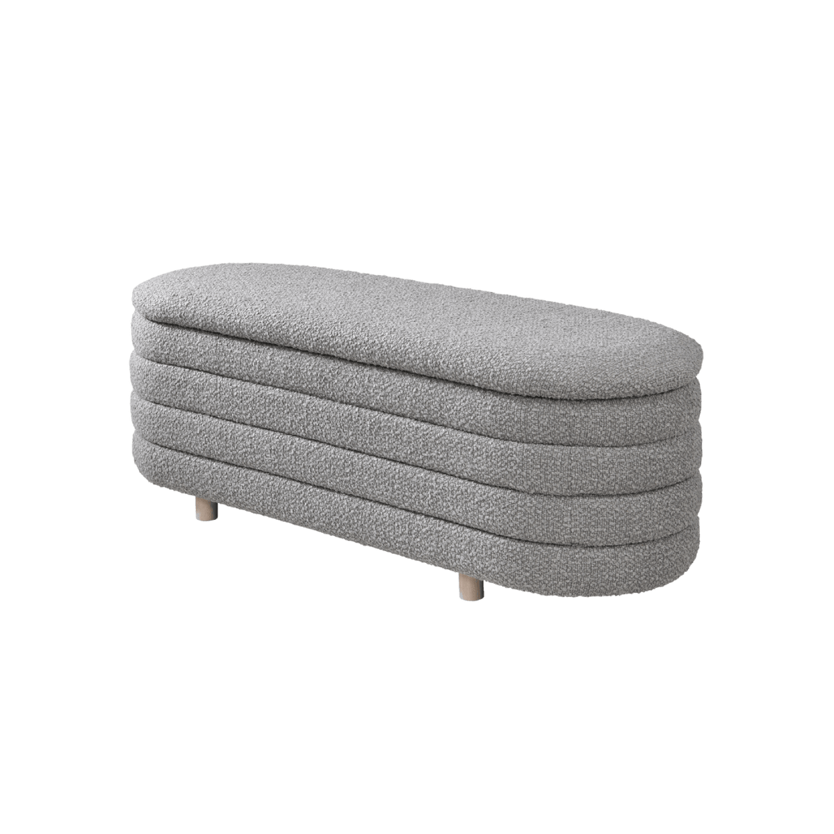 Twenty10 Designs Living Ripple Storage Oval Ottoman House of Isabella UK