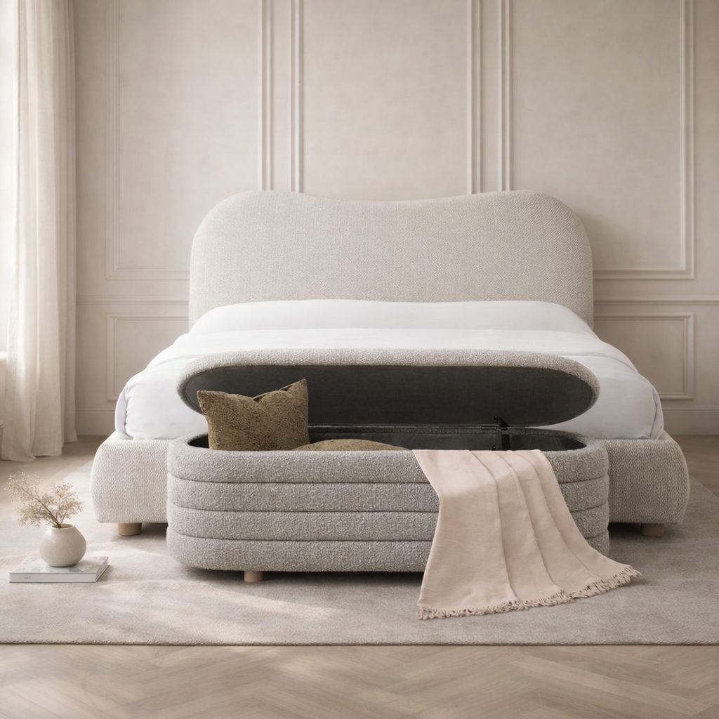 Twenty10 Designs Living Ripple Storage Oval Ottoman House of Isabella UK