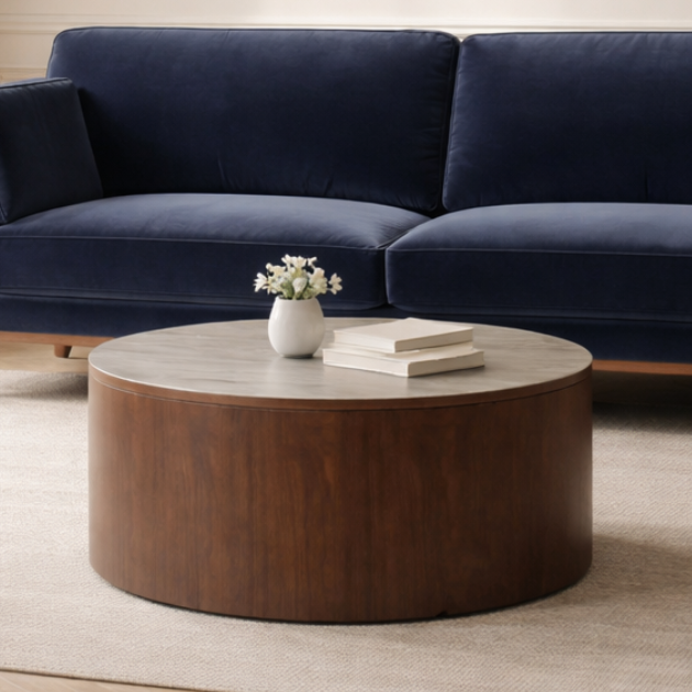 Twenty10 Designs Living Willow Circular Coffee Table House of Isabella UK