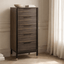 Twenty10 Designs Sleeping Bali 5 Drawer Tall Boy - Ebony / Greige House of Isabella UK