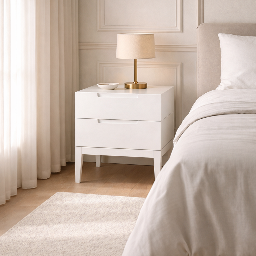 Twenty10 Designs Sleeping Orchid 2 Drawer Bedside - White House of Isabella UK