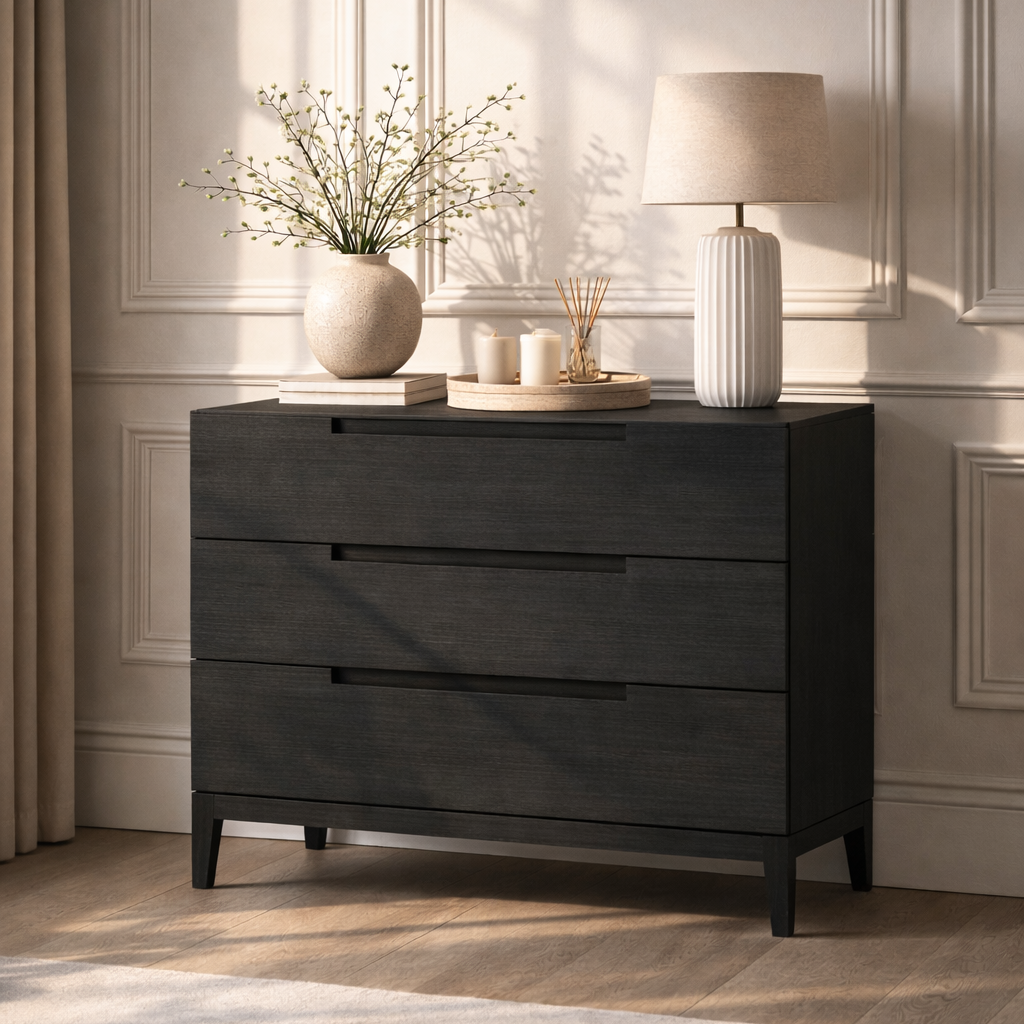 Twenty10 Designs Sleeping Orchid 3 Drawer Chest - Wenge House of Isabella UK