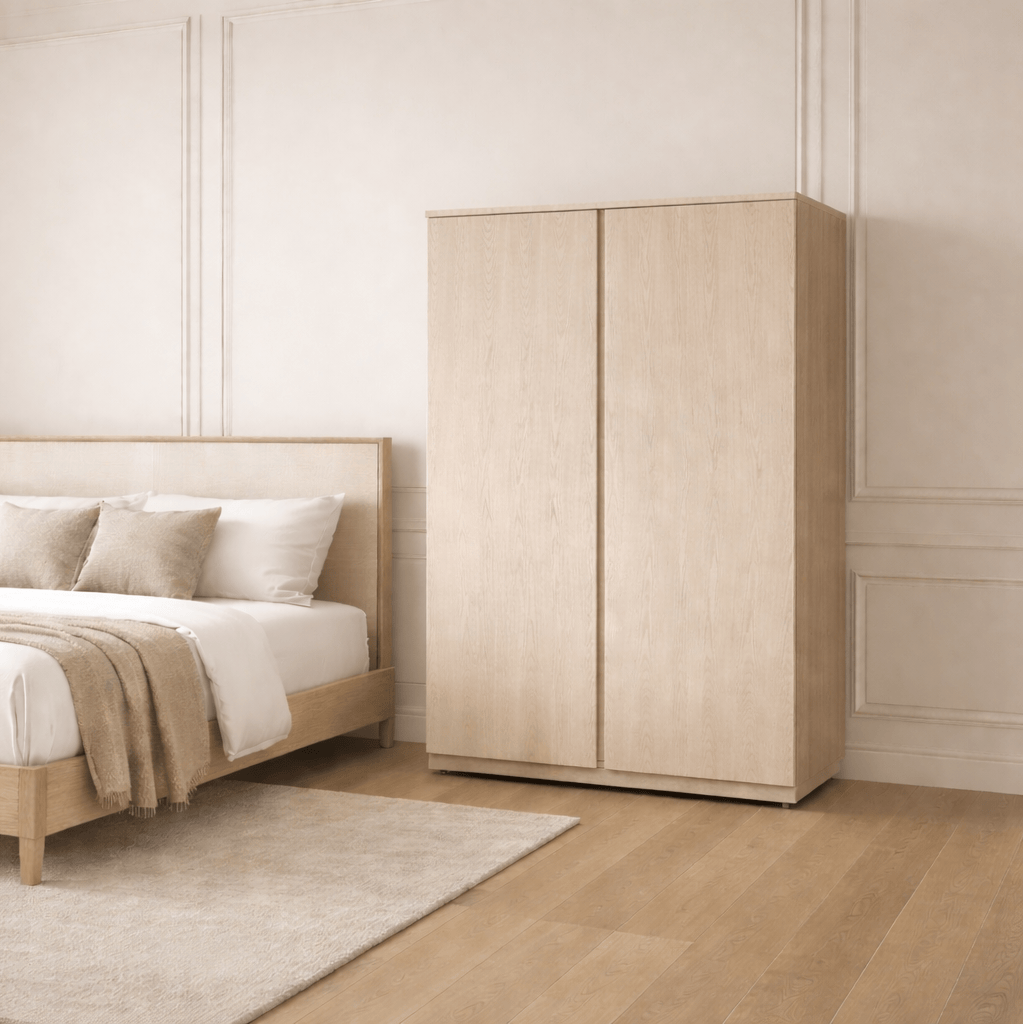 Twenty10 Designs Sleeping Whisper 2 Door Wardrobe in Washed Oak / 1200 x 600 x 1850 mm Whisper Wardrobe House of Isabella UK