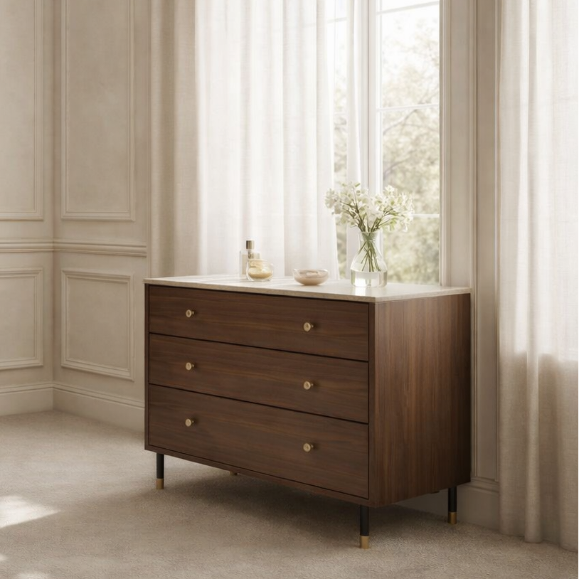 Twenty10 Designs Sleeping Willow 3 Drawer Chest House of Isabella UK