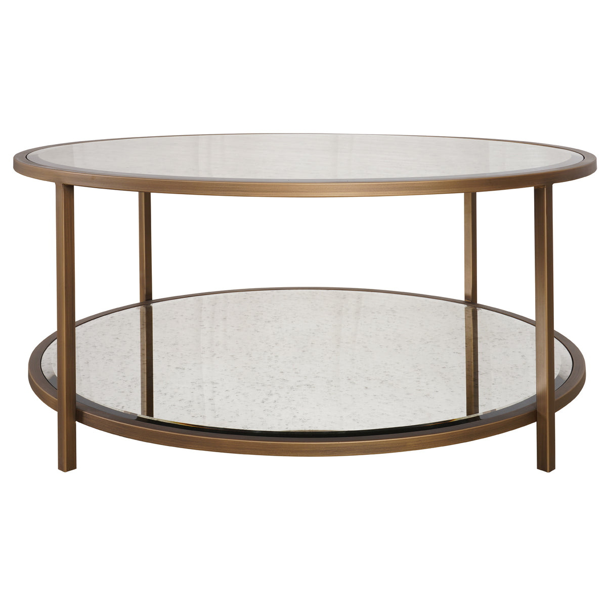 Upton Coffee Table in Antique Brass - Round