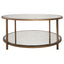Upton Coffee Table in Antique Brass - Round