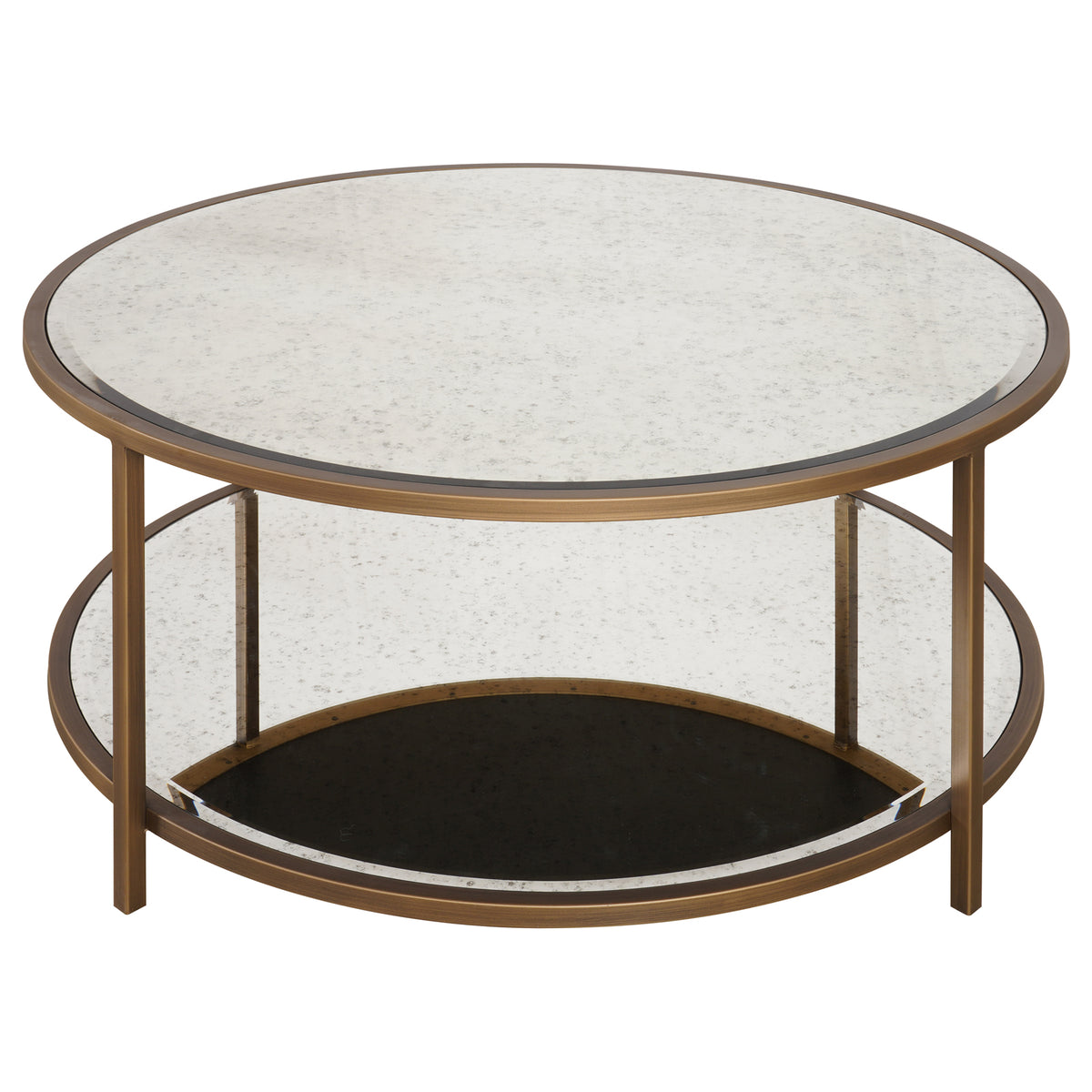 Upton Coffee Table in Antique Brass - Round