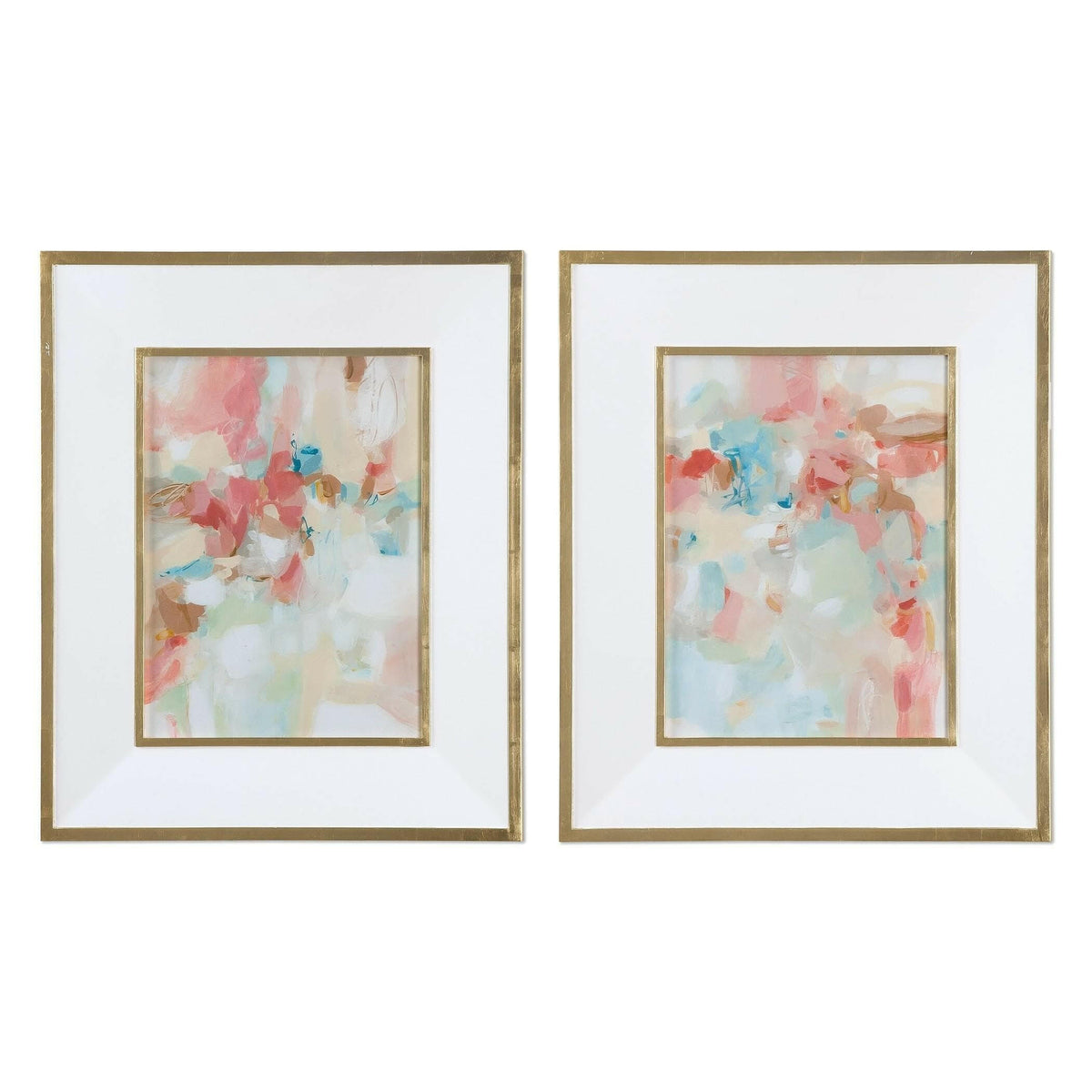 a Touch of Blush and Rosewood Fences Art, S/2.