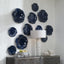 Uttermost Accessories Abella Ceramic Wall-Mounted Bowls in Blue - Set of 3 House of Isabella UK