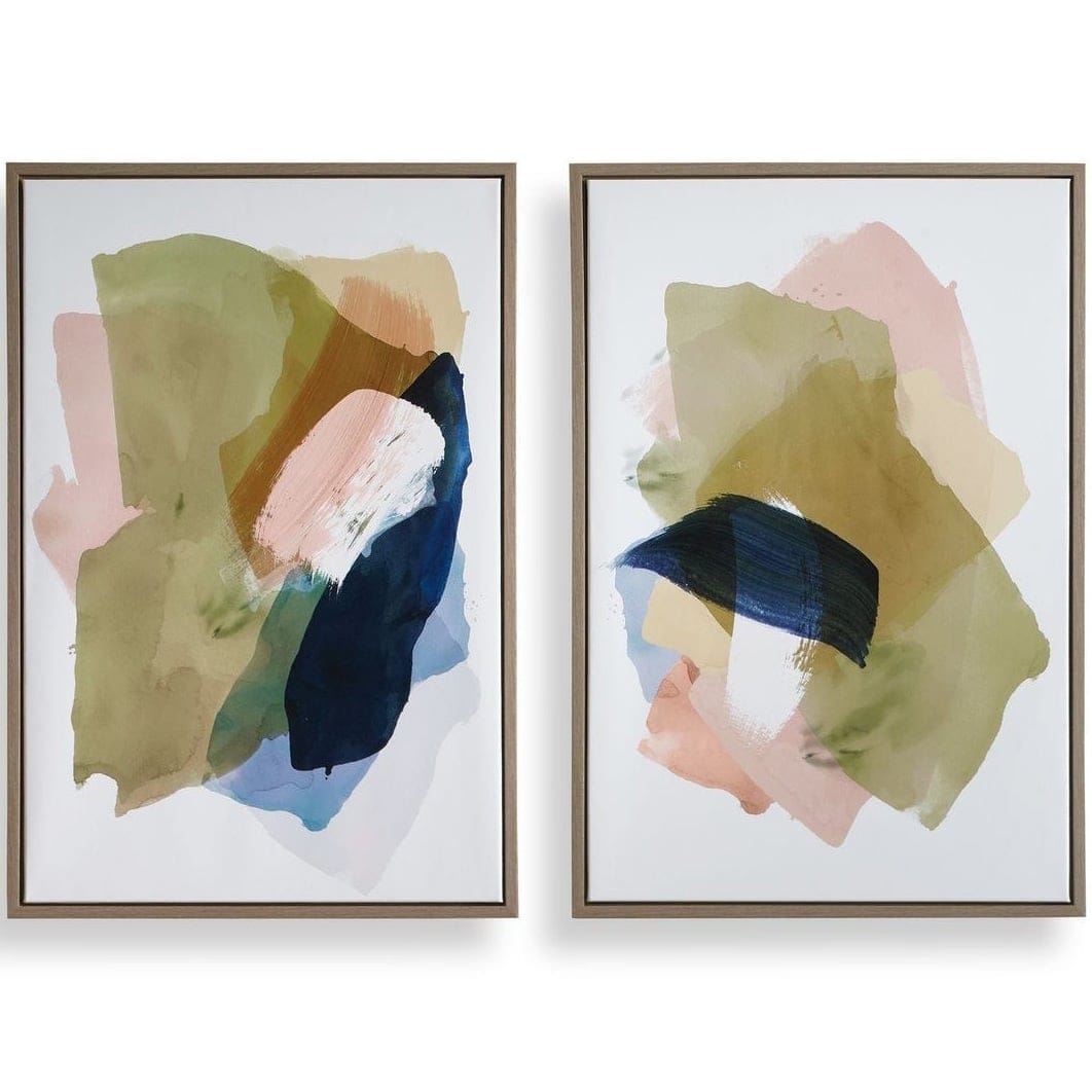 Uttermost Accessories Abstract Afternoon Framed Canvases - Set of 2 House of Isabella UK