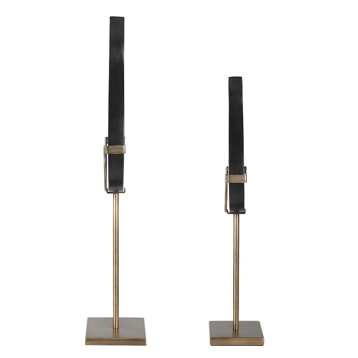 Uttermost Accessories Abstract Flame Sculptures in Black - Set of 2 House of Isabella UK