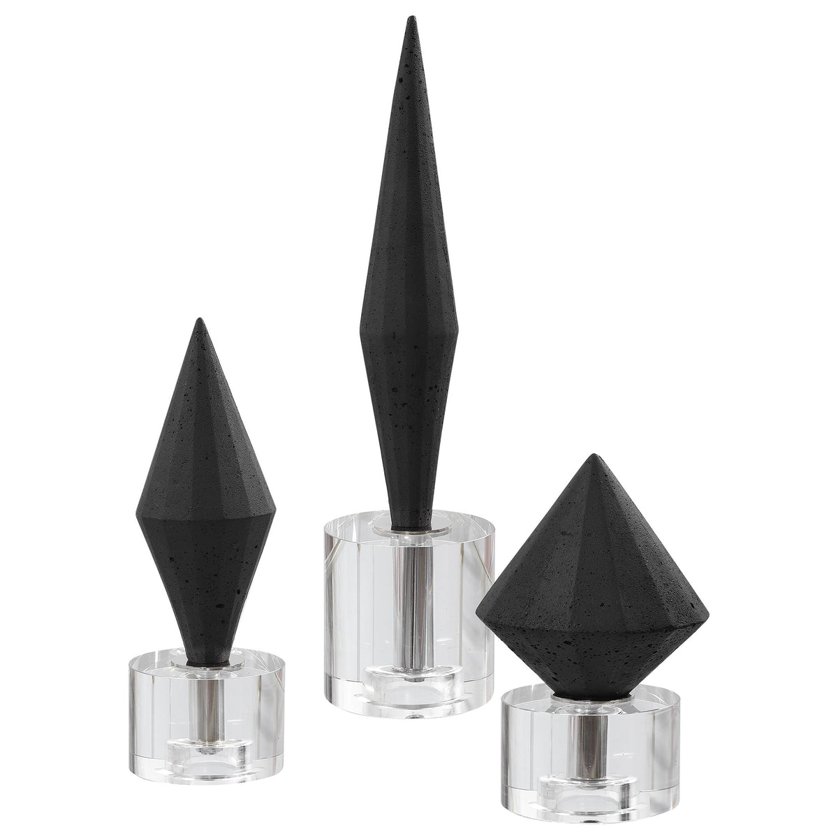 Uttermost Accessories Alize Black Sculptures,, S/3 House of Isabella UK