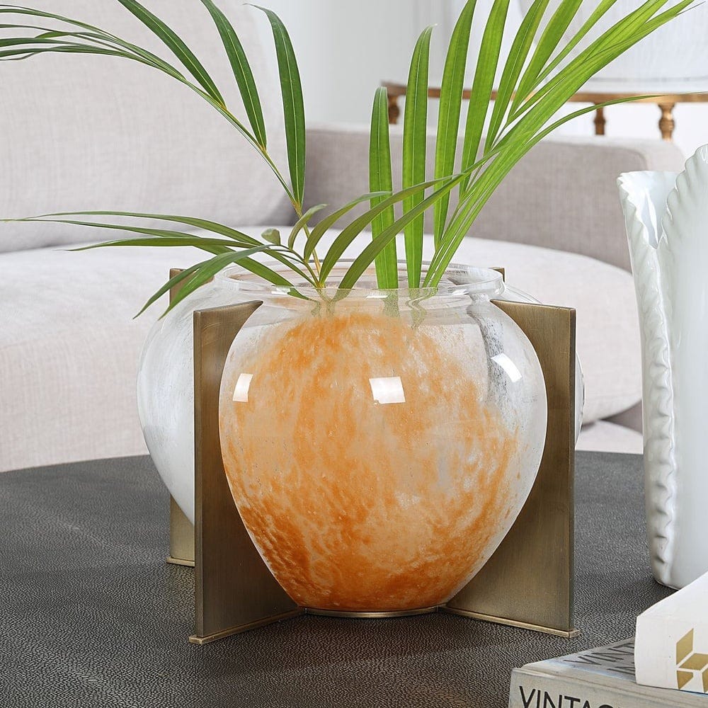 Uttermost Accessories Amber Swirl Vase House of Isabella UK