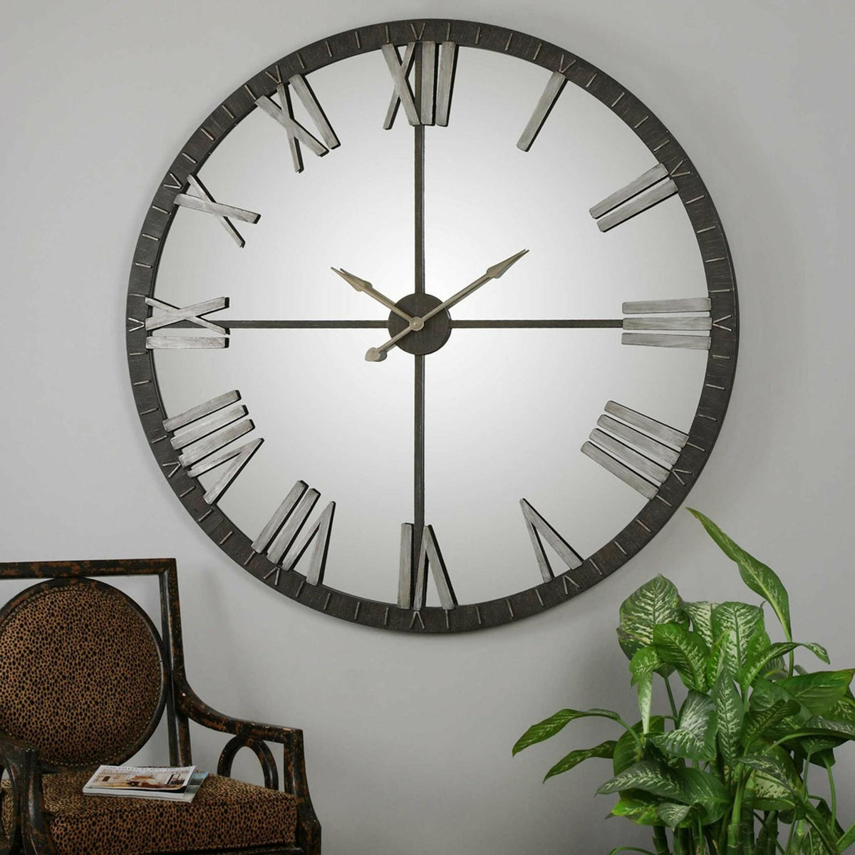 Amelie Large Bronze Wall Clock.