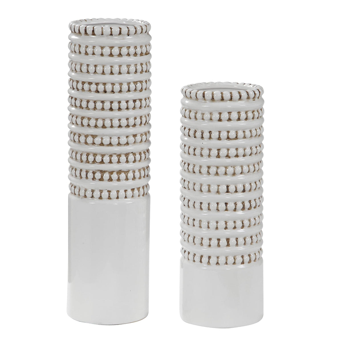 Uttermost Accessories Angelou White Vases, Set/2 House of Isabella UK