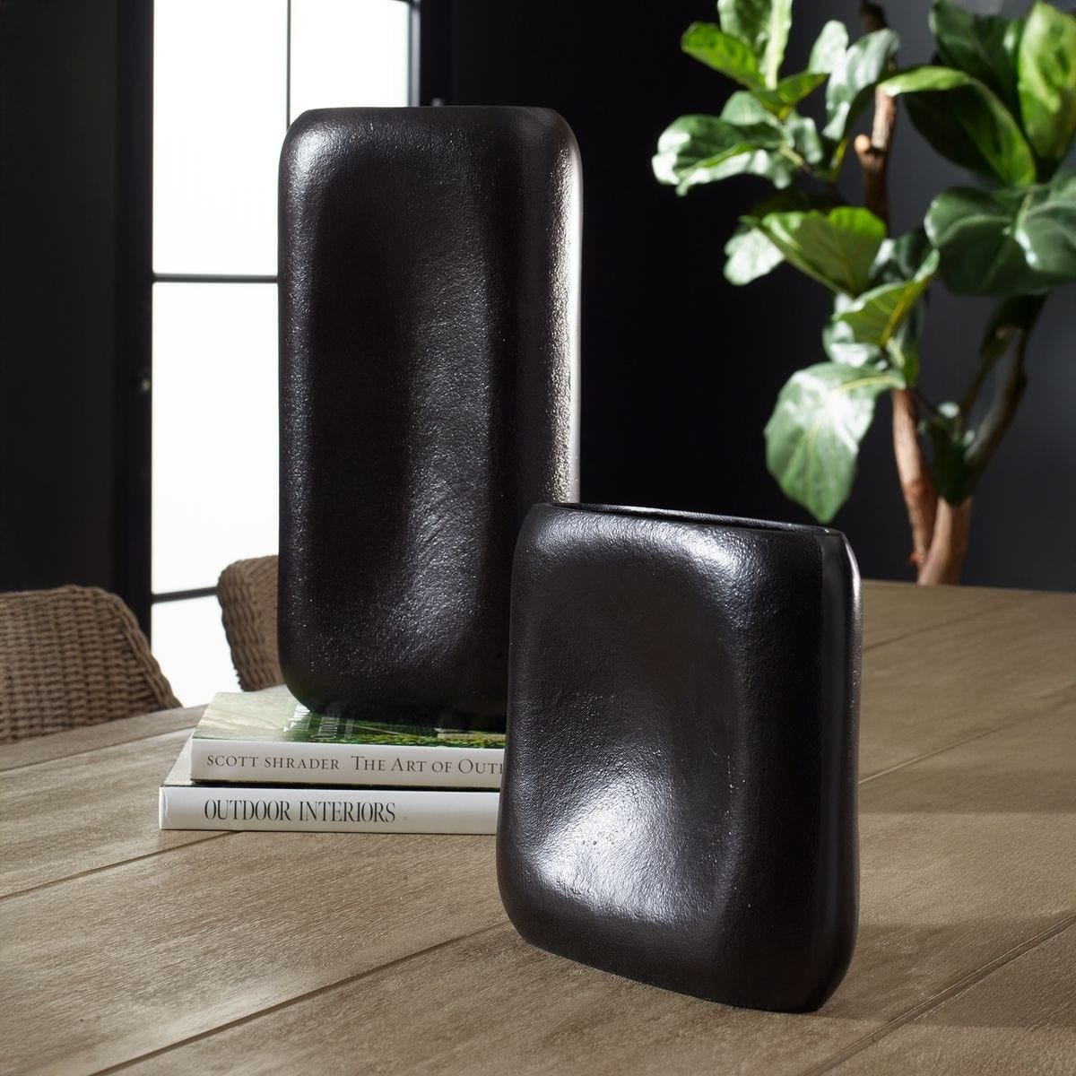 Uttermost Accessories Anodic Vases in Dark Brown - Set of 2 House of Isabella UK