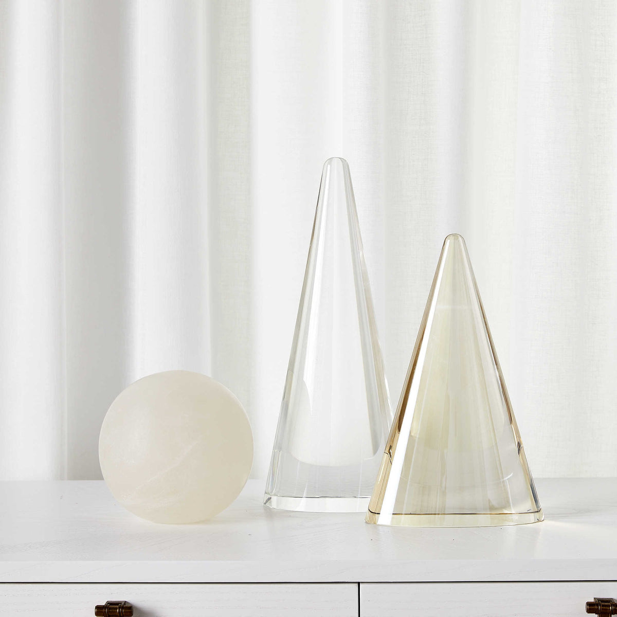 Uttermost Accessories Apex Sculpture in Champagne Crystal House of Isabella UK