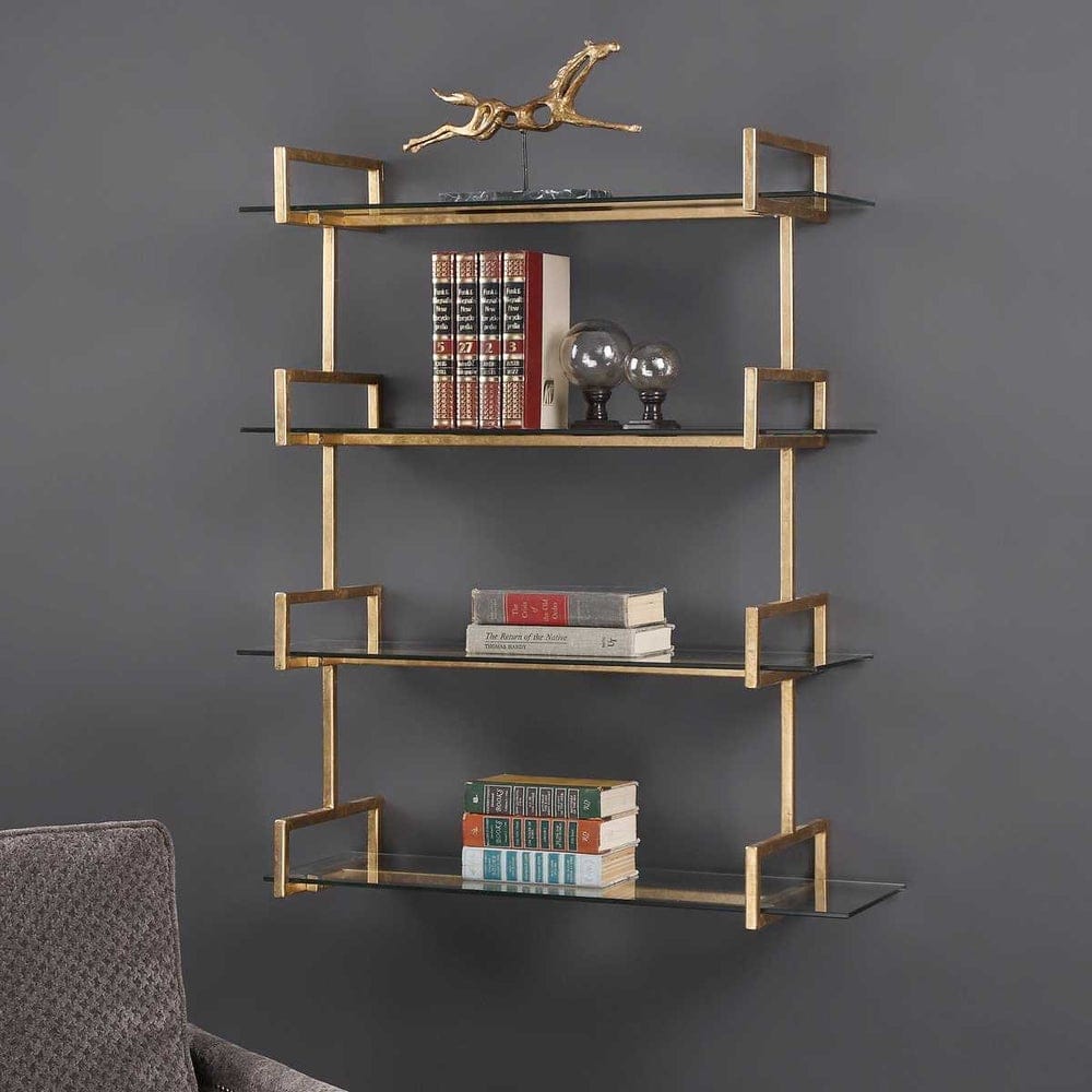 Uttermost Accessories Auley Gold Wall Shelf House of Isabella UK