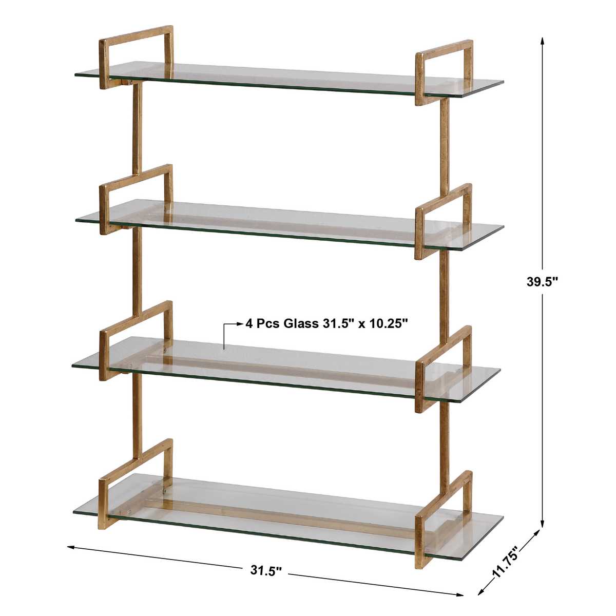Uttermost Accessories Auley Gold Wall Shelf House of Isabella UK