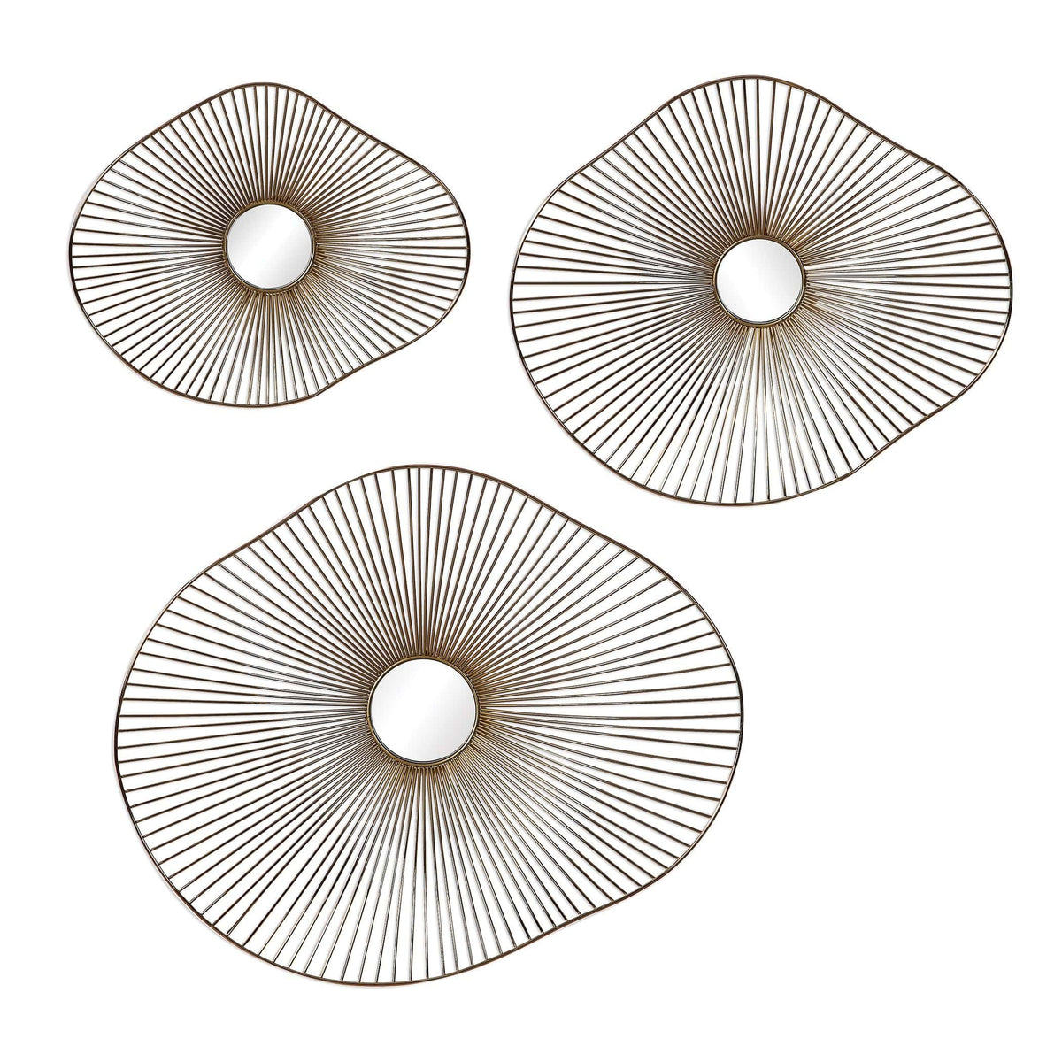 Uttermost Accessories Avarie Gold Metal Wall Art Set/3 House of Isabella UK